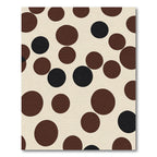 Brown Black Circular Composition Rug