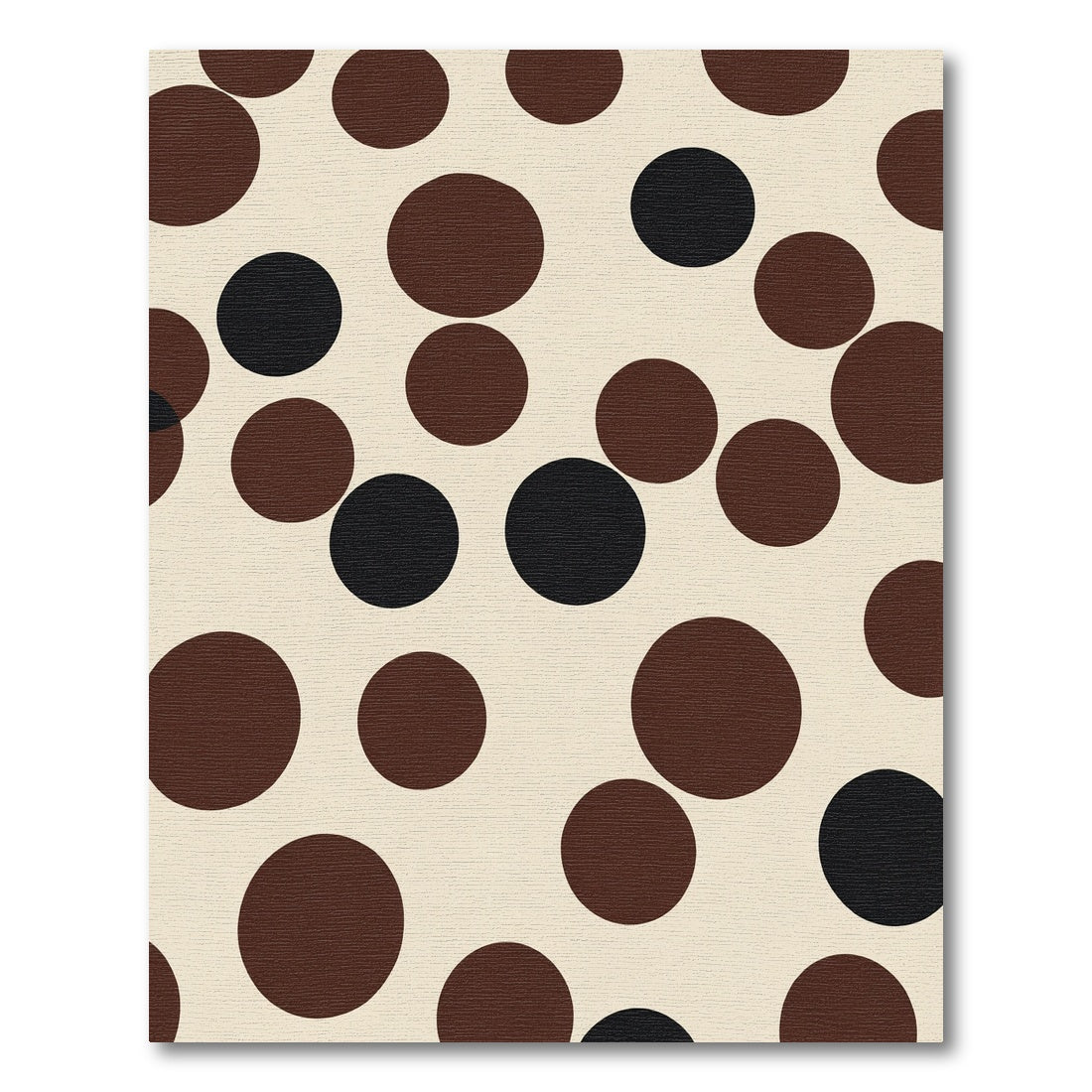 Brown Black Circular Composition Rug
