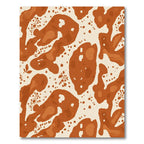 Terra Cotta Organic Blob Shapes Rug