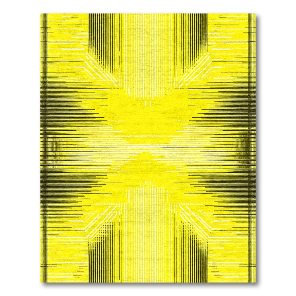 Bold Yellow White Linear Radiance Rug