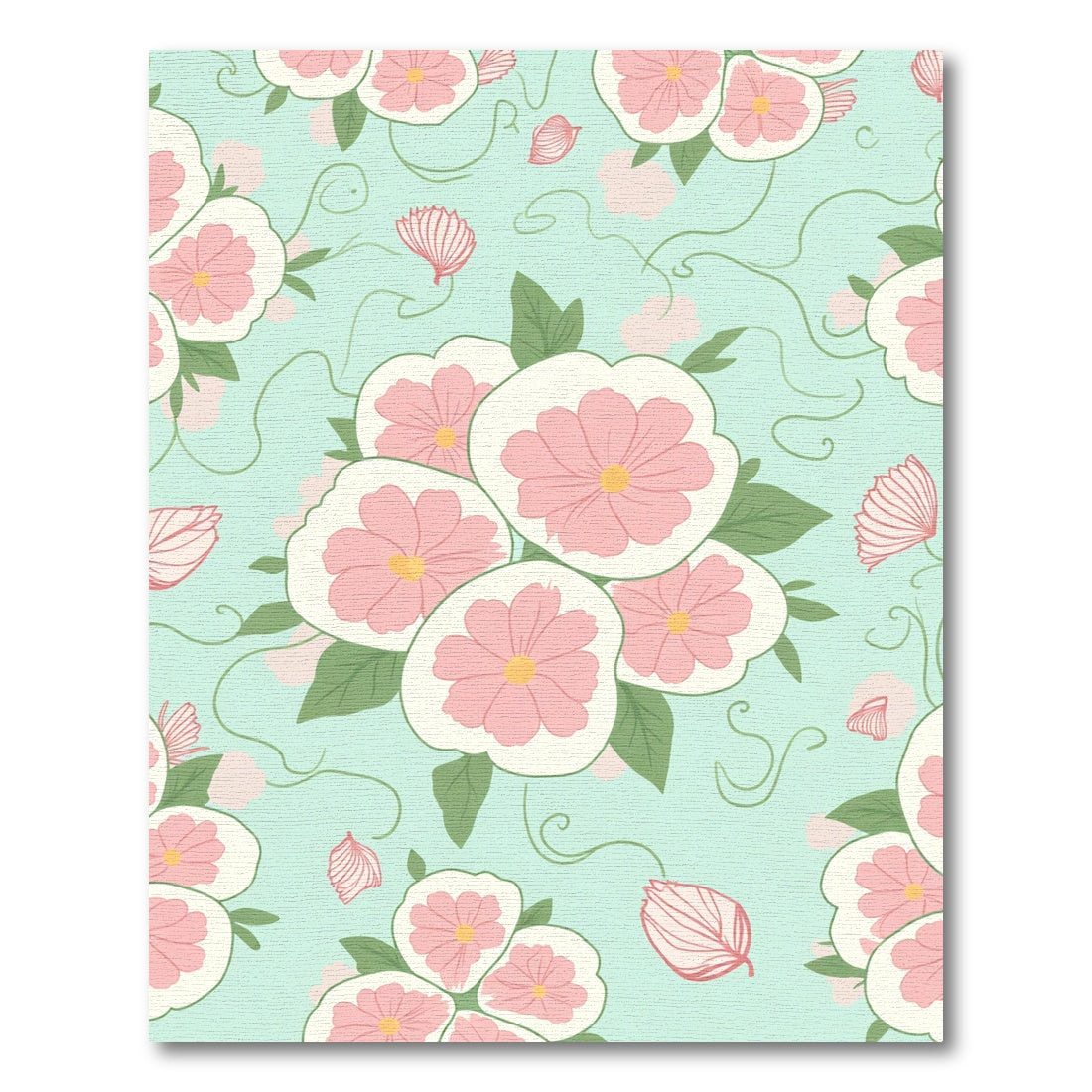 Sweet Pink Blossom Cluster Rug