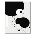 Monochromatic Abstract Drips Circles Rug