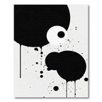 Monochromatic Abstract Drips Circles Rug