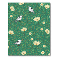 Green Cream Bird and Flower Meadow Rug