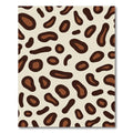 Cream Brown Spotted Animal Print Rug