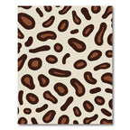 Cream Brown Spotted Animal Print Rug