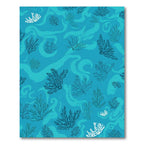 Oceanic Coral Wave Medallion Rug