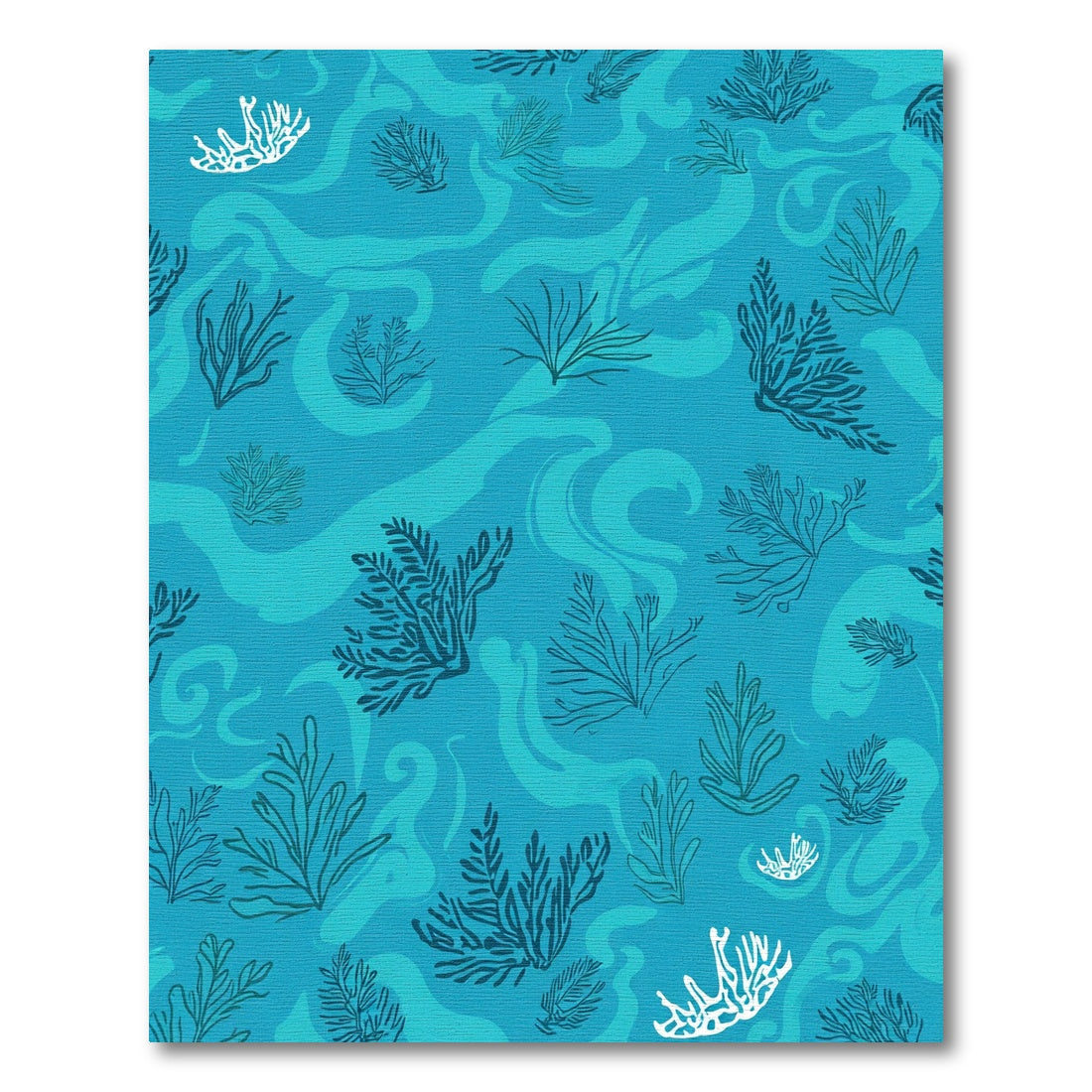 Oceanic Coral Wave Medallion Rug