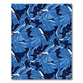 Deep Blue Floral Abstract Rug