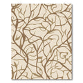Earthy Brown Branch Swirl Contemporary Rug