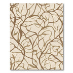 Earthy Brown Branch Swirl Contemporary Rug