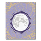 Celestial Moon Purple Swirl Accent Rug