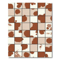 Brown Splatter Abstract Square Rug