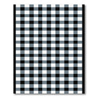 Classic Black White Gray Gingham Rug