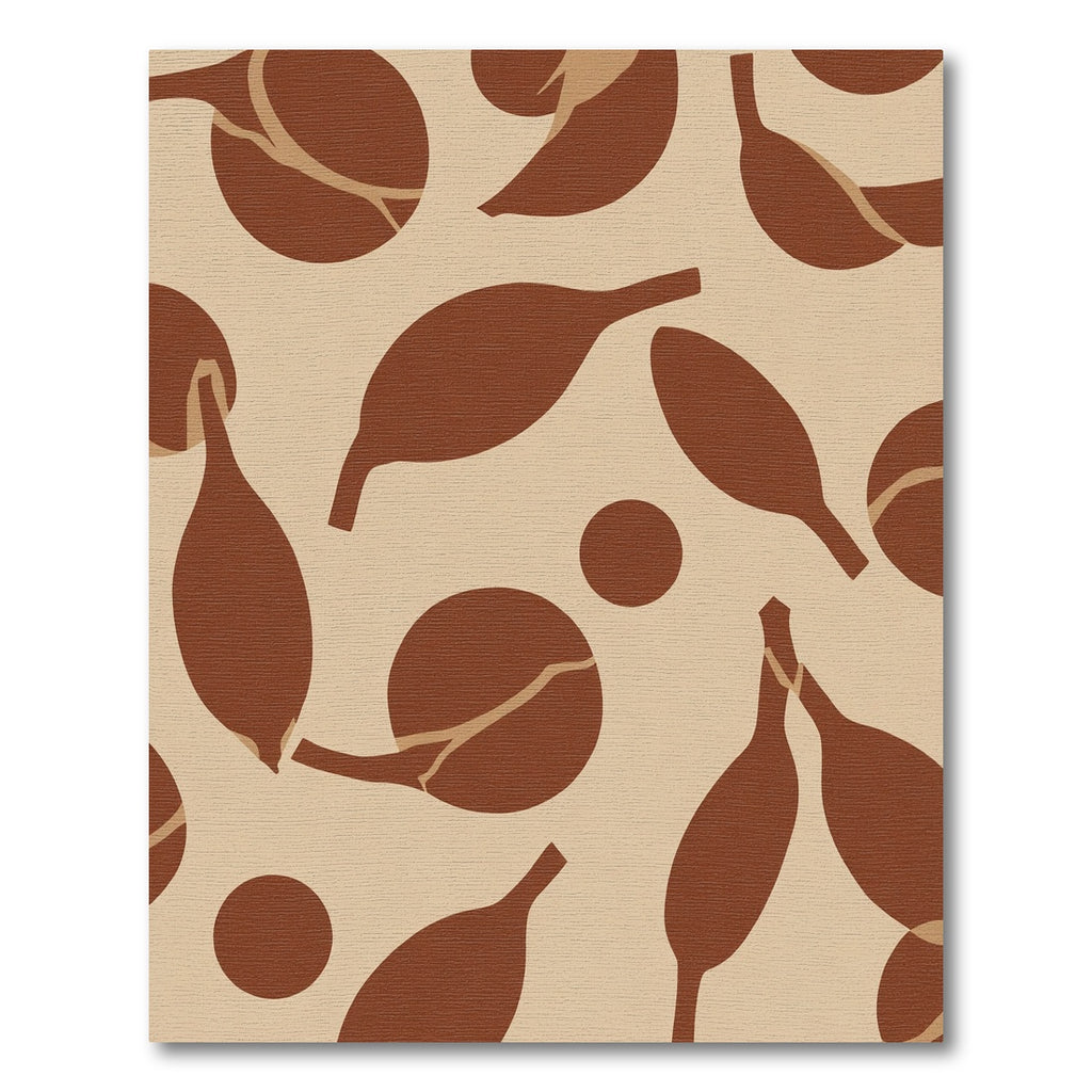 Earthy Brown Seed Pod Composition Rug