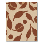 Earthy Brown Seed Pod Composition Rug