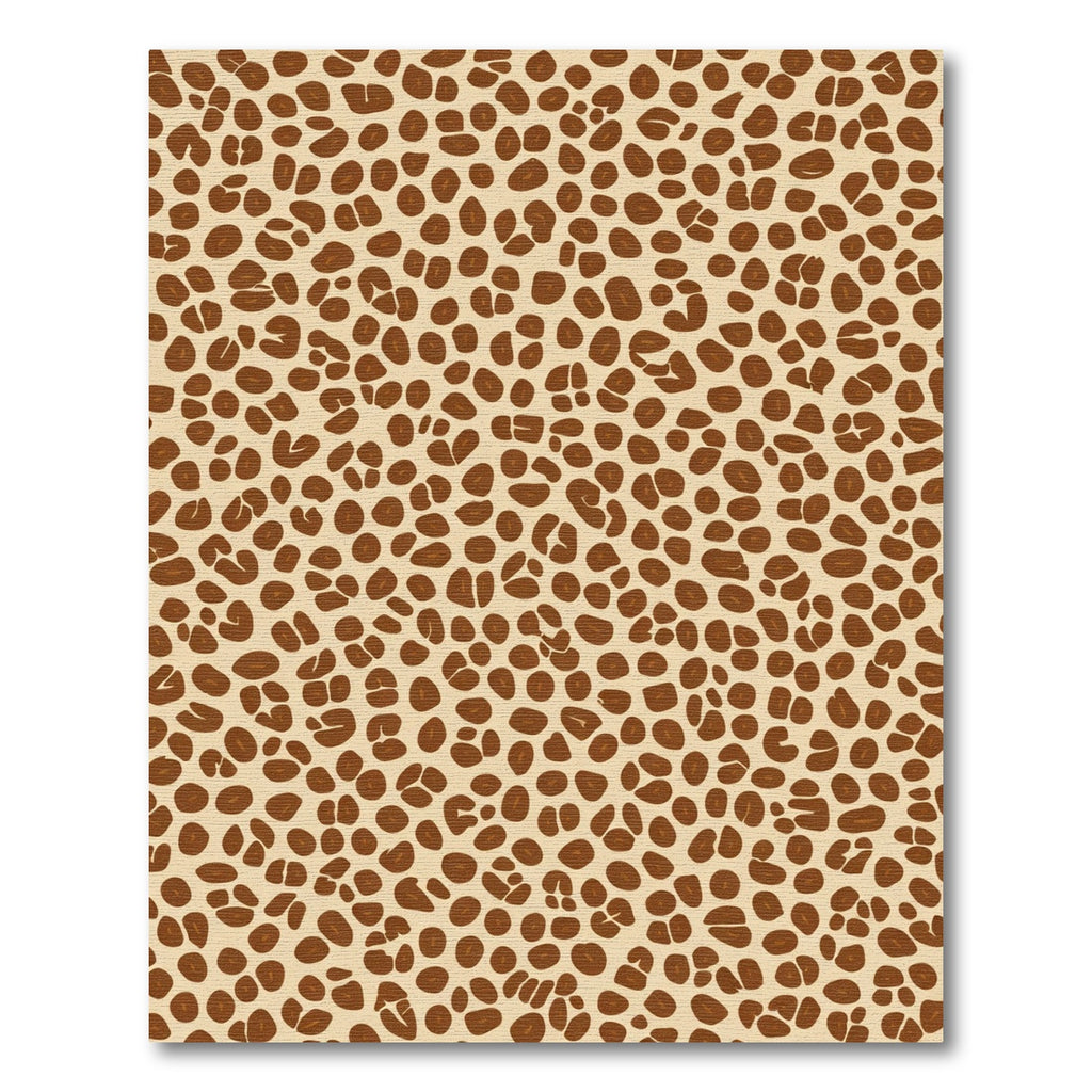 Brown Leopard Spot Textured Rug