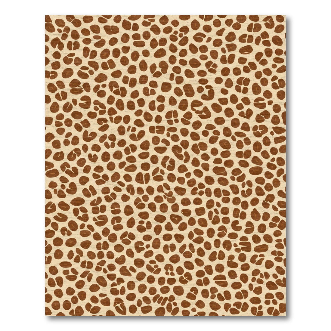 Brown Leopard Spot Textured Rug