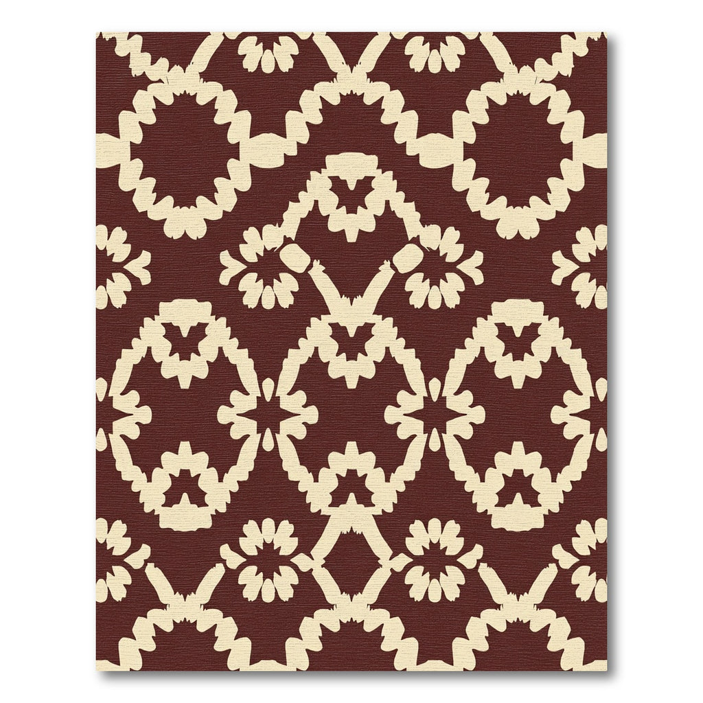Crimson Floral Medallion Arrangement Rug