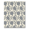 Gray Stylized Floral Abstract Rug