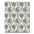 Gray Stylized Floral Abstract Rug