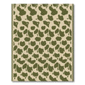 Olive Green Cowhide Abstract Shapes Rug