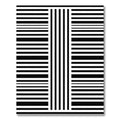 Monochrome Bold Vertical Horizontal Stripes Rug
