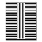 Monochrome Bold Vertical Horizontal Stripes Rug