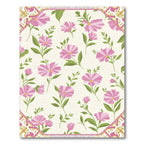 Pink Daisy Garden Floral Cream Rug