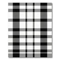 Bold Black White Plaid Overlay Rug