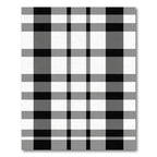 Bold Black White Plaid Overlay Rug