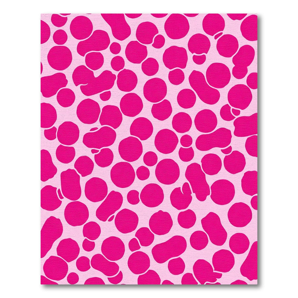 Vibrant Pink Organic Spot Scatter Rug
