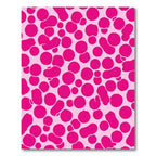 Vibrant Pink Organic Spot Scatter Rug