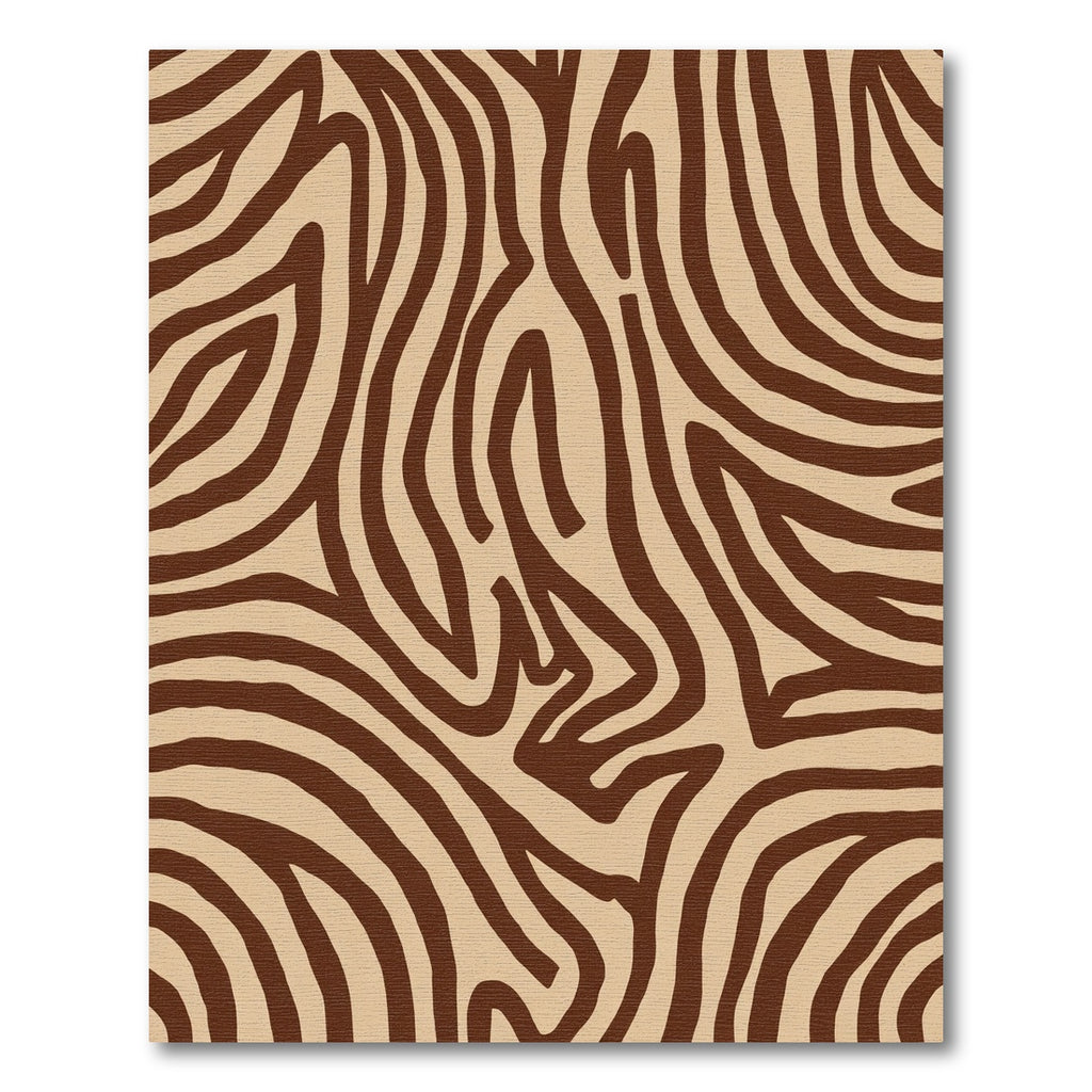 Brown Tan Zebra Stripes Rug