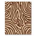 Brown Tan Zebra Stripes Rug