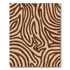 Brown Tan Zebra Stripes Rug
