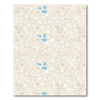 Pale beige blue conversational icons Rug