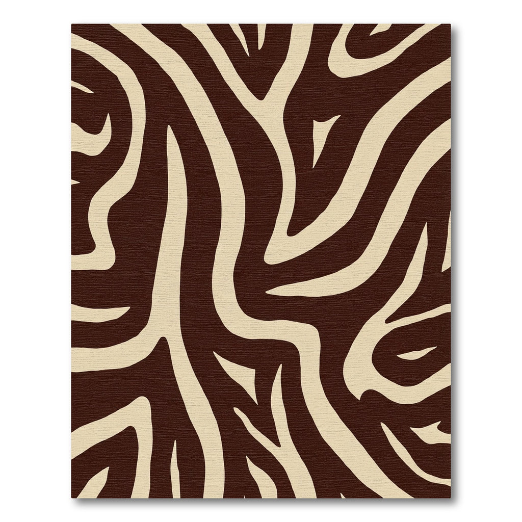Brown and Tan Abstract Animal Print Rug