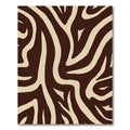 Brown and Tan Abstract Animal Print Rug