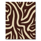 Brown and Tan Abstract Animal Print Rug