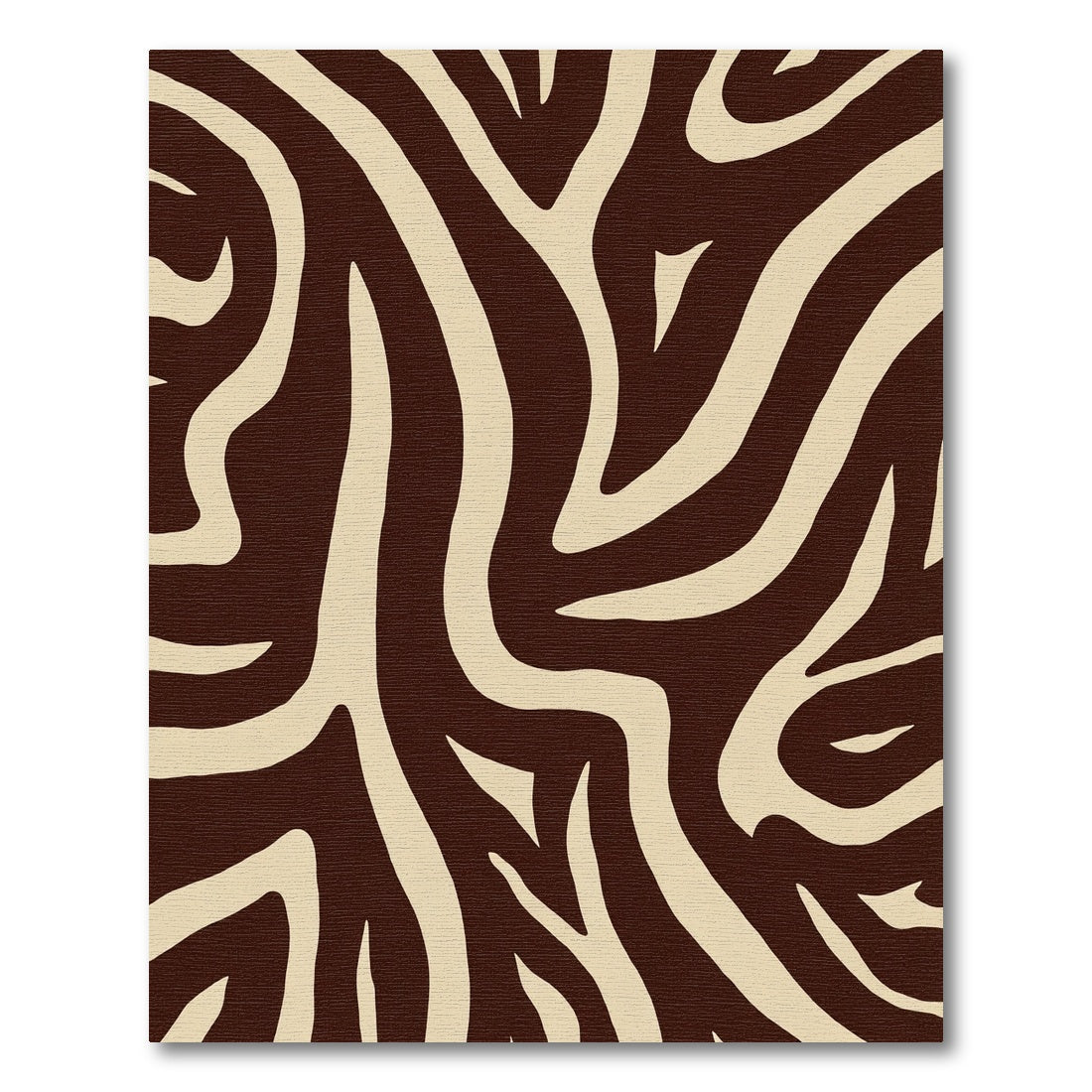 Brown and Tan Abstract Animal Print Rug