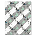 Abstract Gray Mint Diagonal Stripes Rug