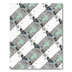 Abstract Gray Mint Diagonal Stripes Rug