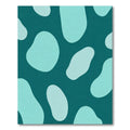 Teal Aqua Abstract Blob Rug