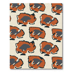 Terracotta Animal Spots Organic Shapes Rug