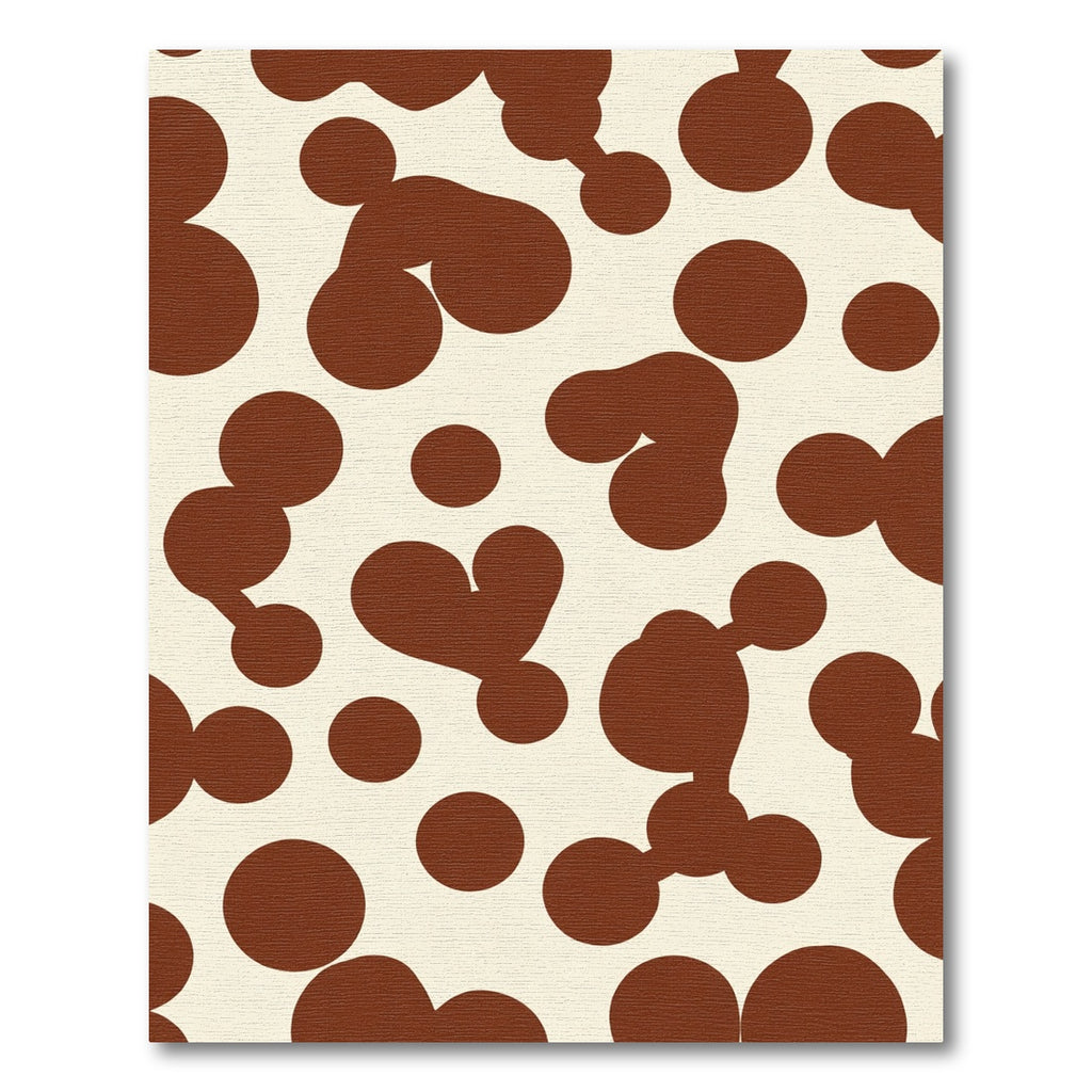 Cream Brown Organic Dot Arrangement Rug