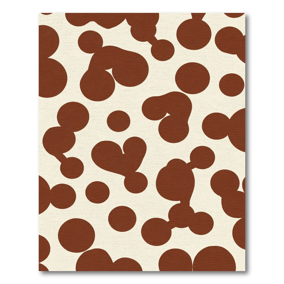 Cream Brown Organic Dot Arrangement Rug