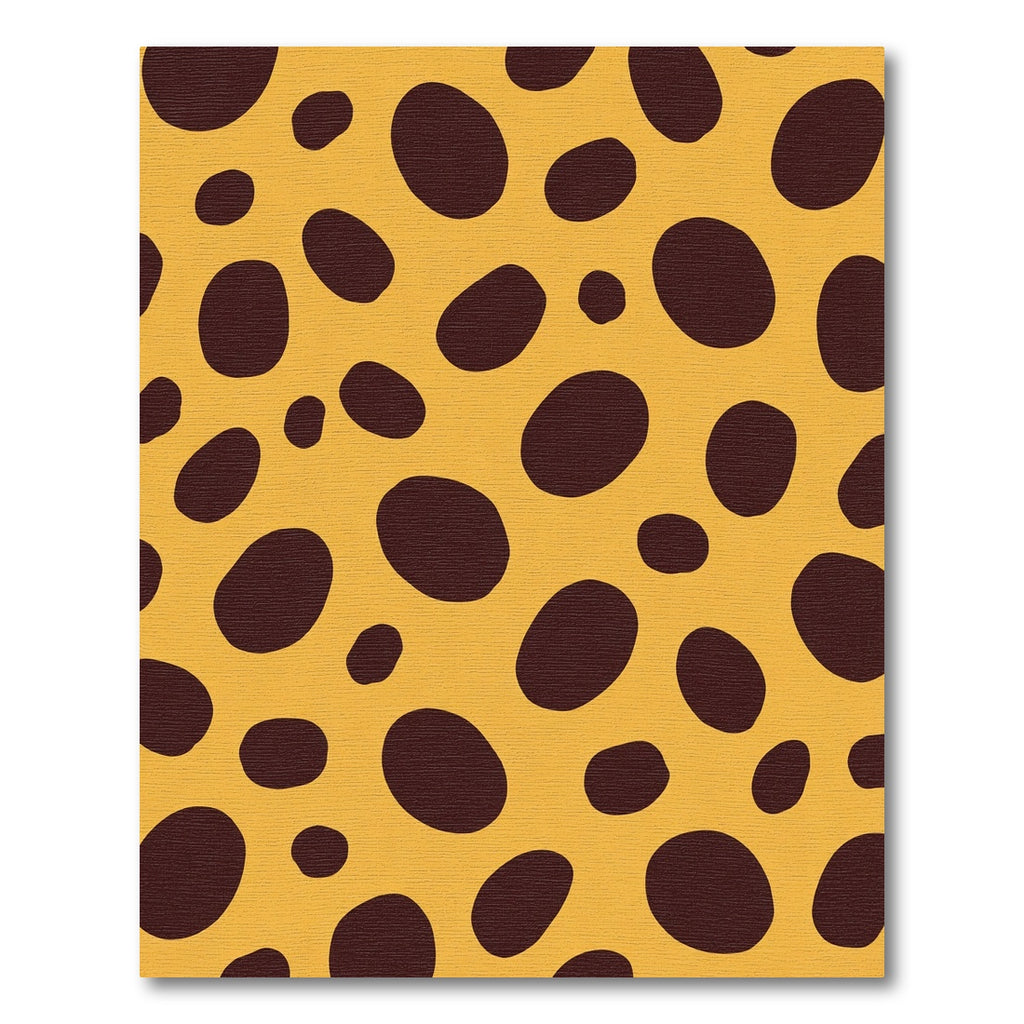 Amber Ocher Spotted Animal Print Rug