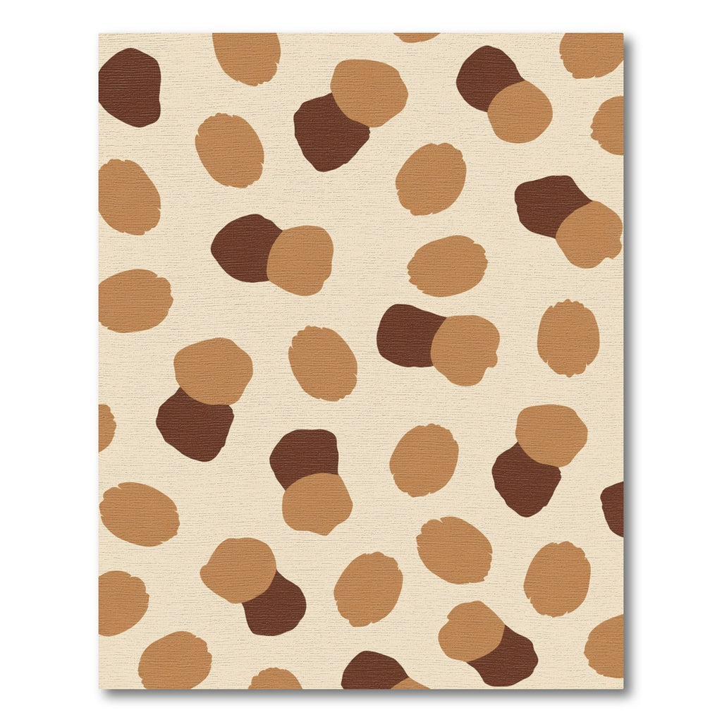 Earthy Brown Abstract Blob Rug