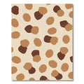 Earthy Brown Abstract Blob Rug